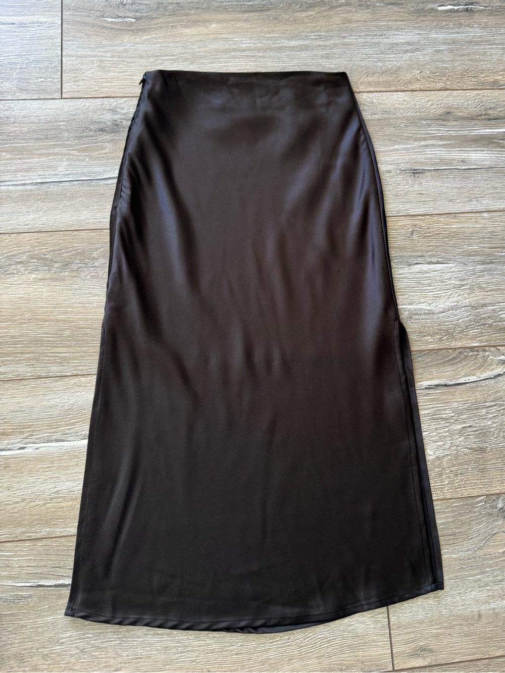 Satin Black Women's Skirt - Sleek Evening Style